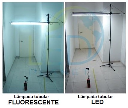 Lâmpadas Tubulares LED x Lâmpadas Tubulares Fluorescentes